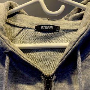 Misguided grey zippered jumpsuit!  Size Small